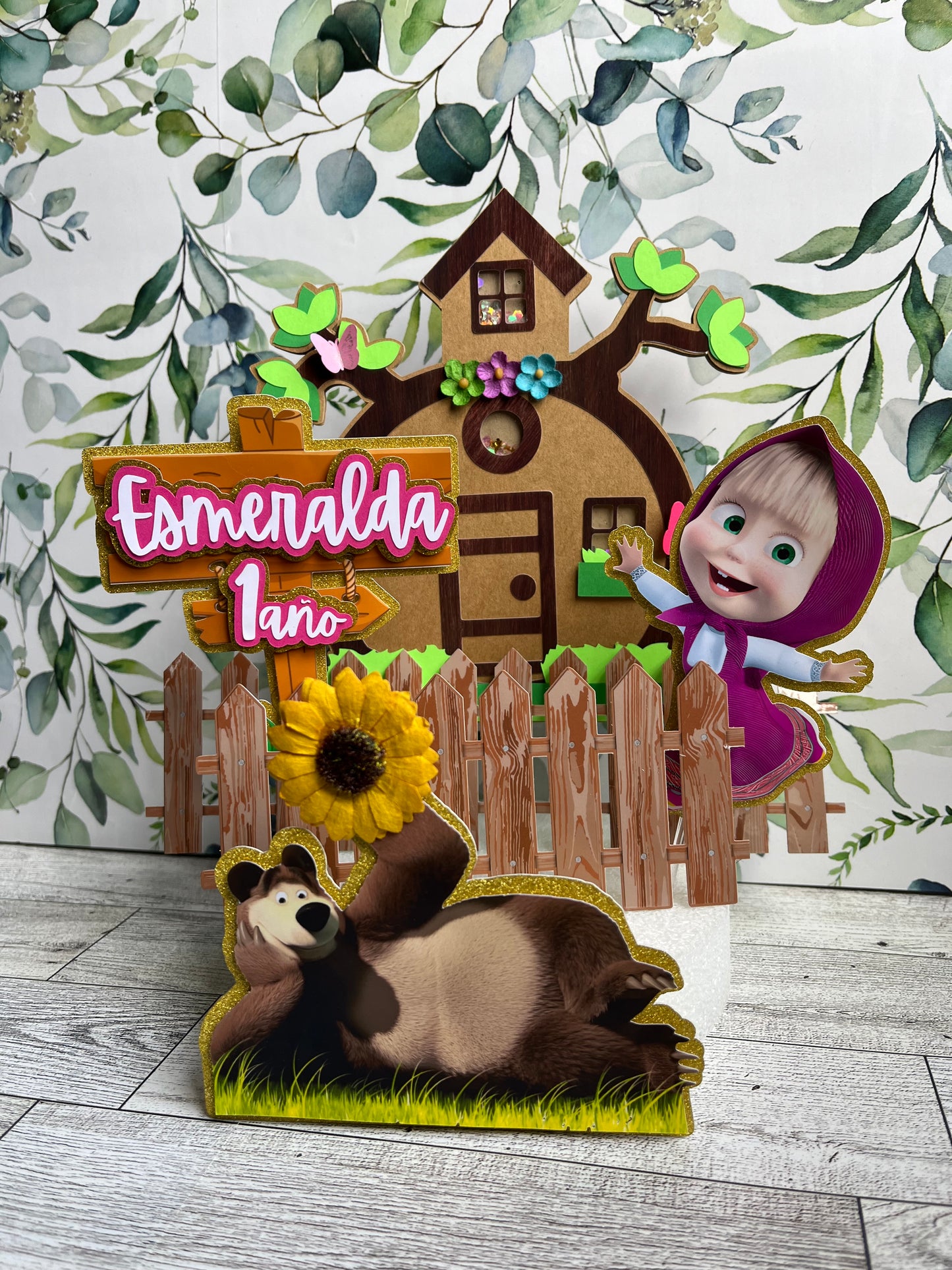 Masha & Bear inspired Cake topper package