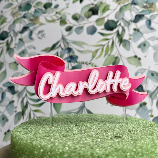 Making a Cake Topper Name Banner.