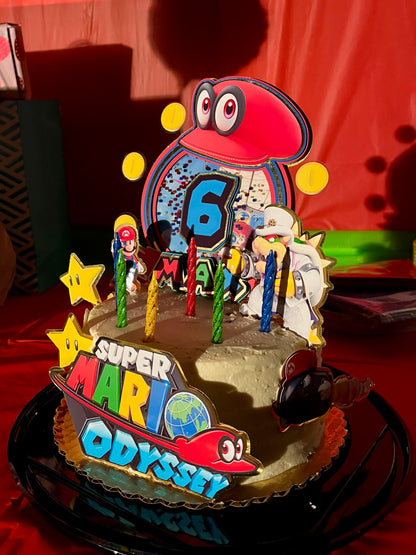 SUPER MARIO ODYSSEY Inspired Cake Toppers