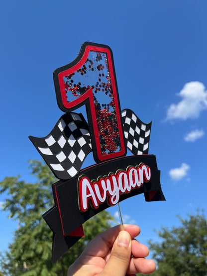TWO FAST Race car inspired Cake Topper