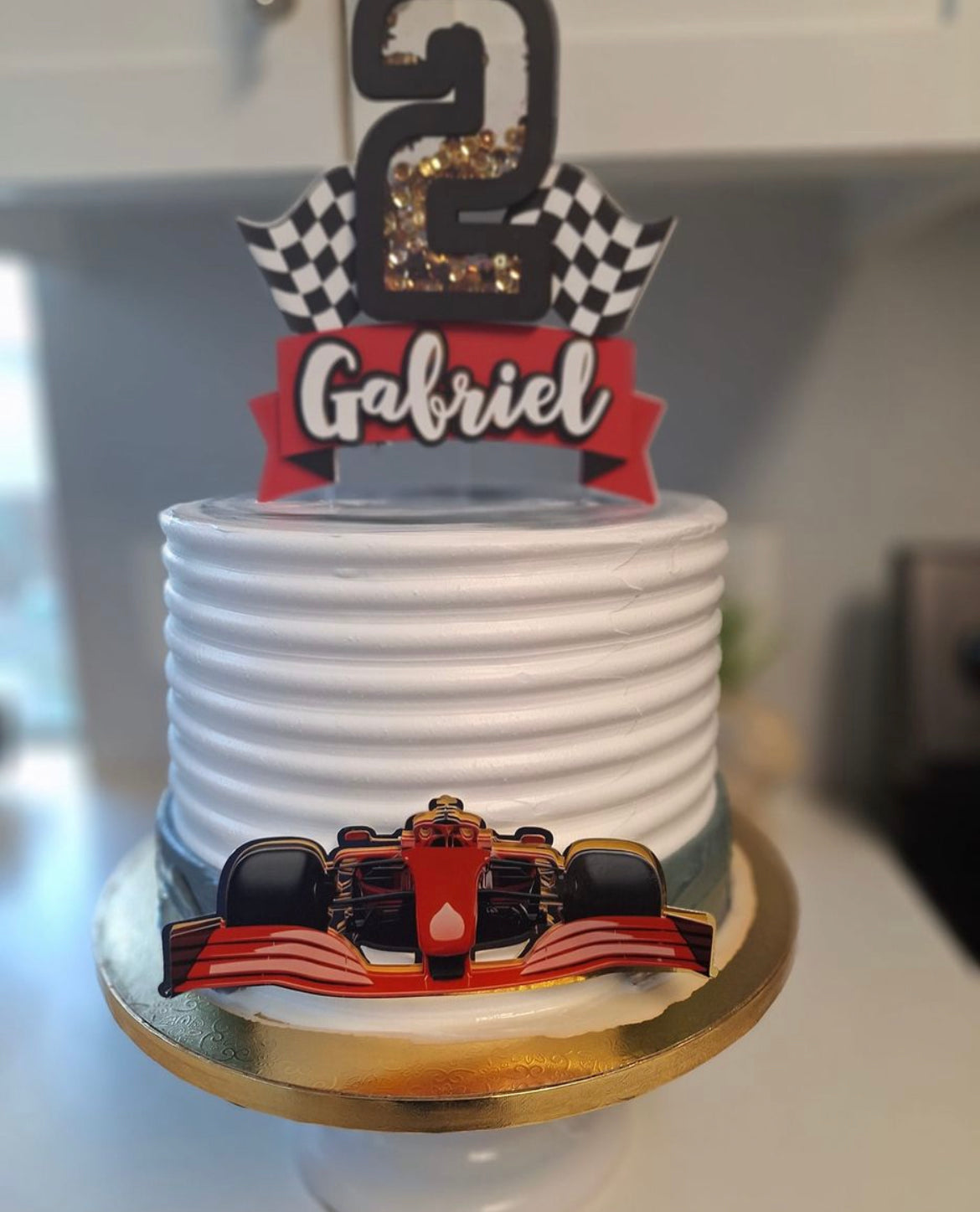 TWO FAST Race car inspired Cake Topper