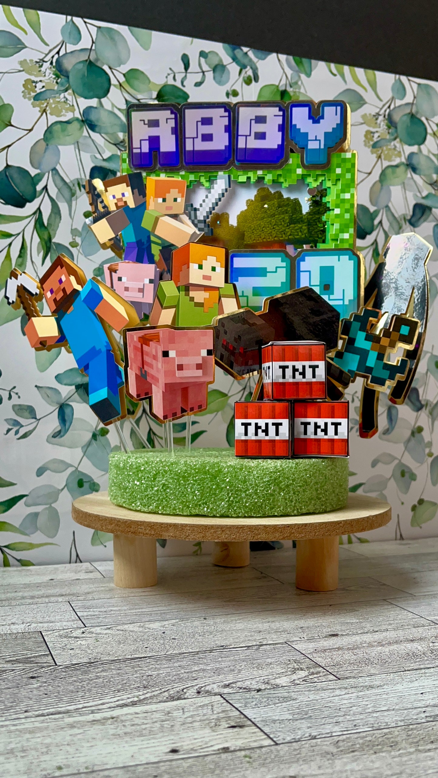 Minecraft Inspired Cake Toppers