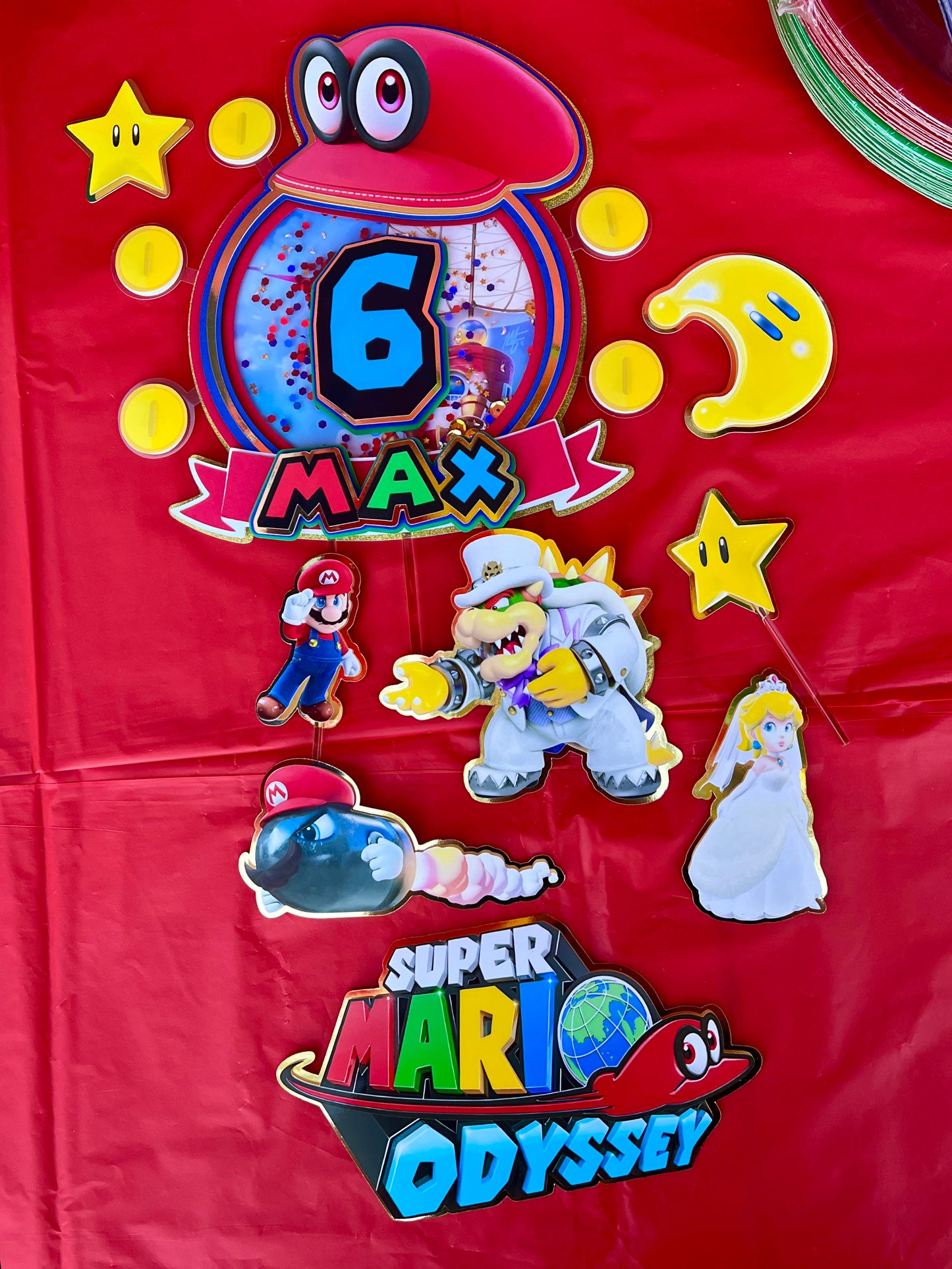 SUPER MARIO ODYSSEY Inspired Cake Toppers