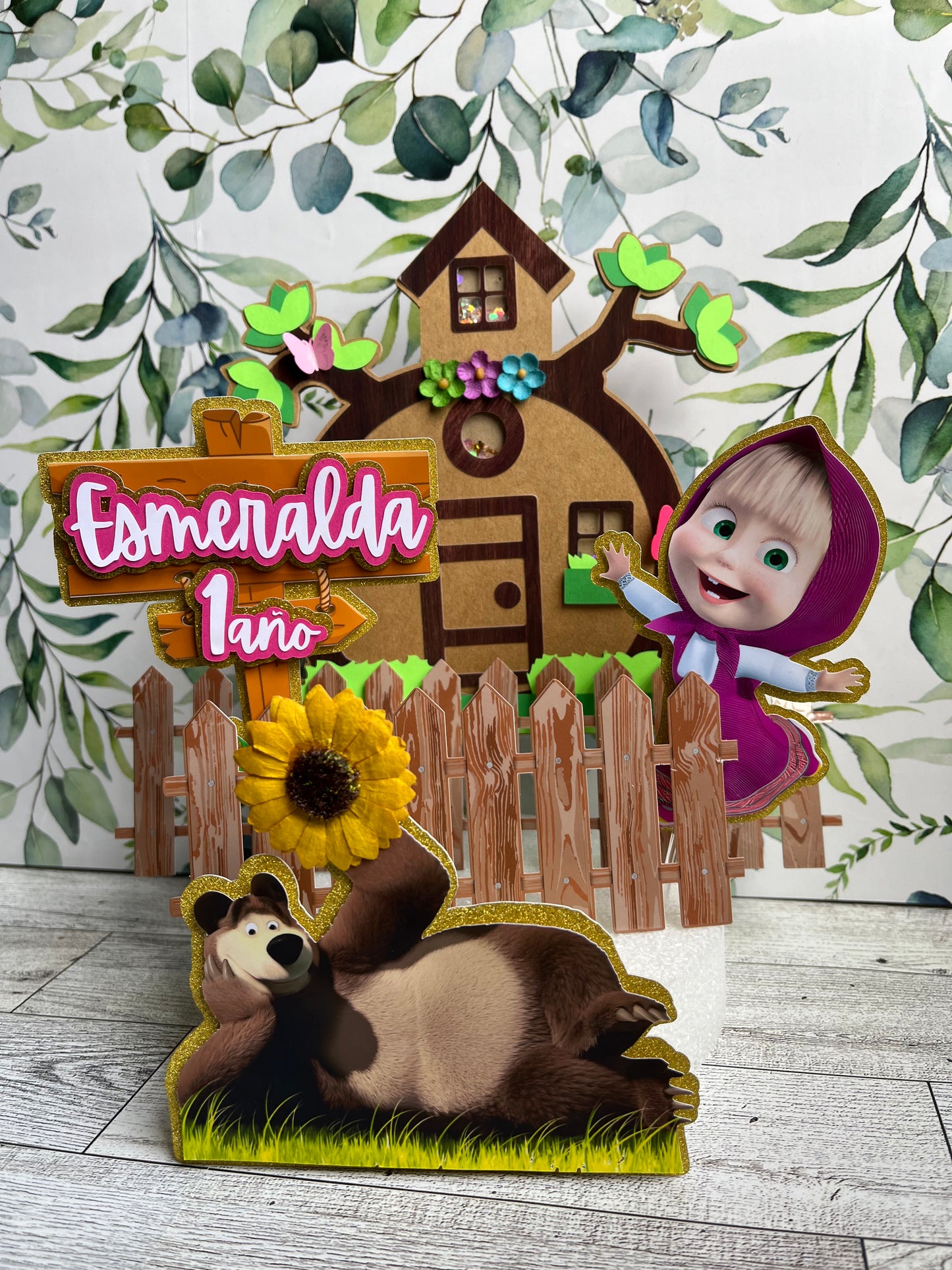 Masha and the Bear inspired Cake topper package