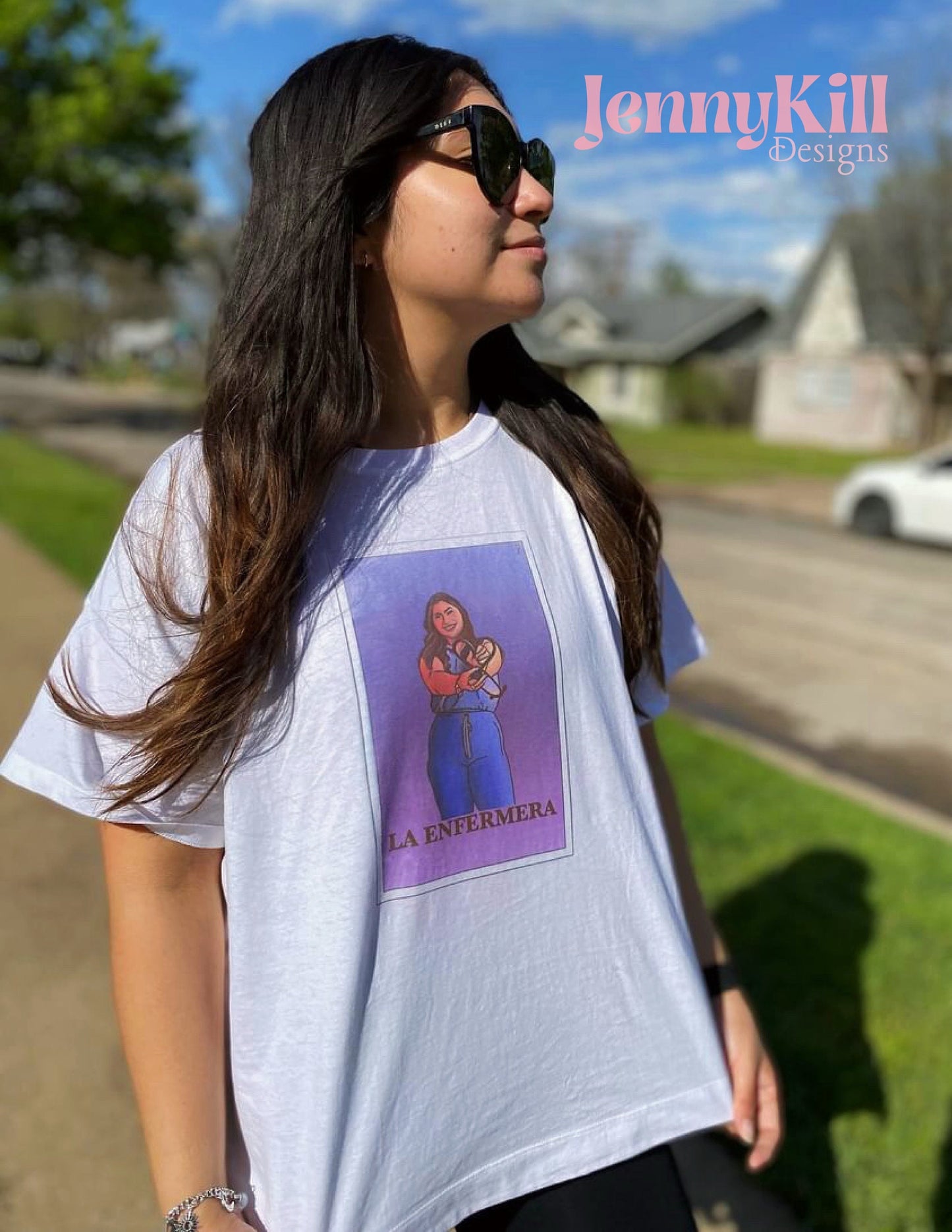 Lotería custom shirt . Custom drawing . Mexican lotería