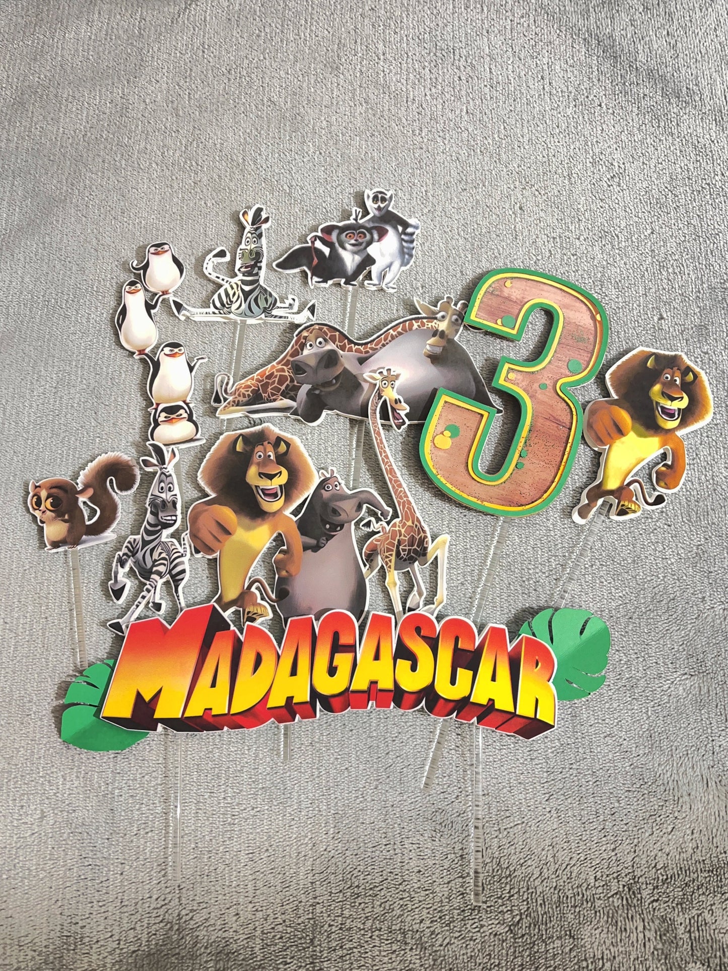 MADAGASCAR Cake Toppers