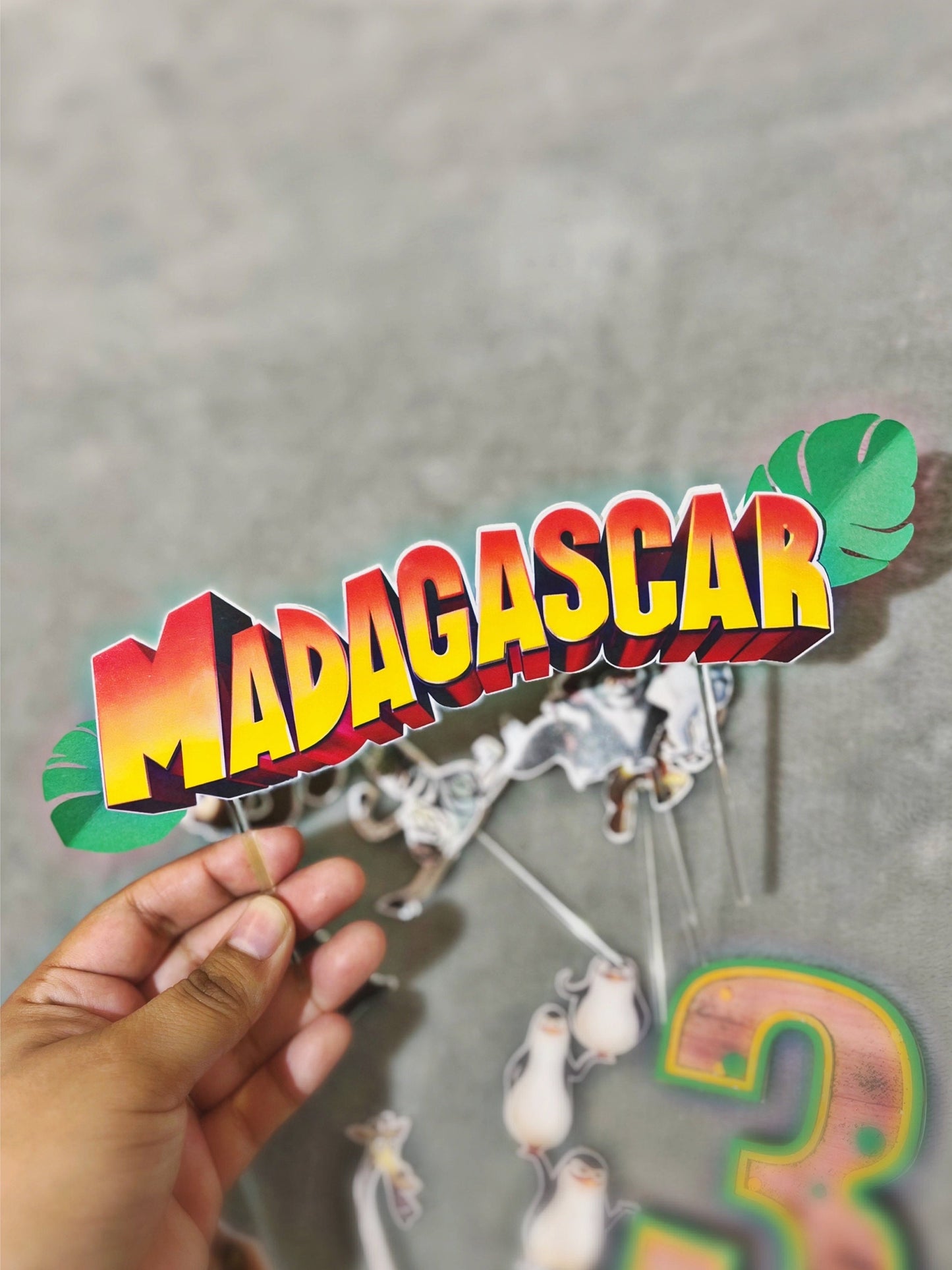 MADAGASCAR Cake Toppers